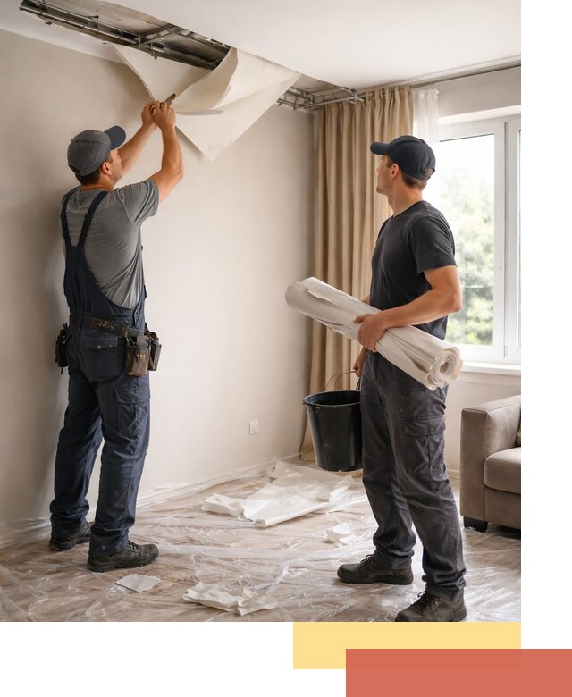 Демонтаж натяжного потолка в Кунгуре быстро и аккуратно