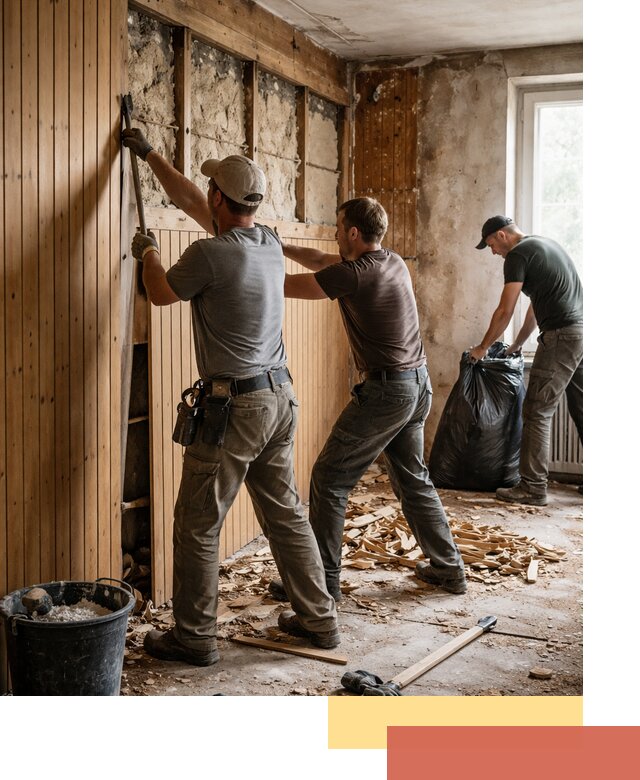 Демонтаж вагонки и вывоз материалов в Кунгуре