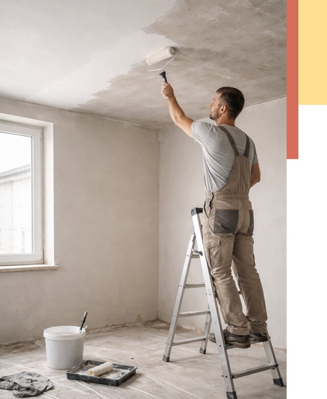 Грунтовка потолка в Кунгуре от 2564 руб. — быстро и недорого | ОТДЕЛОЧНИК-Кнг