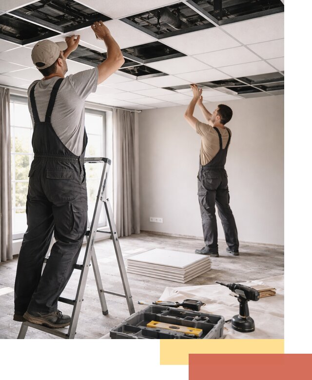 Замена плит подвесного потолка в Кунгуре быстро и качественно