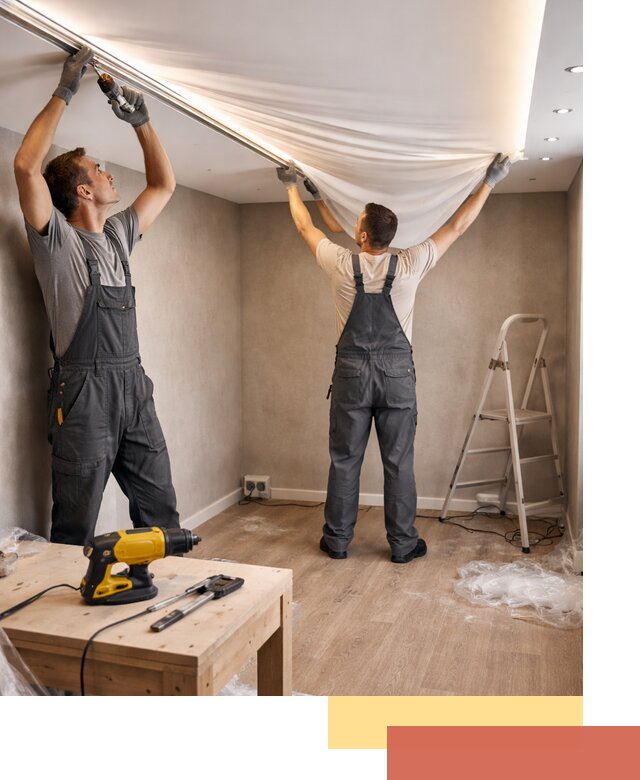 Монтаж натяжного потолка с подсветкой в Кунгуре цена и сроки