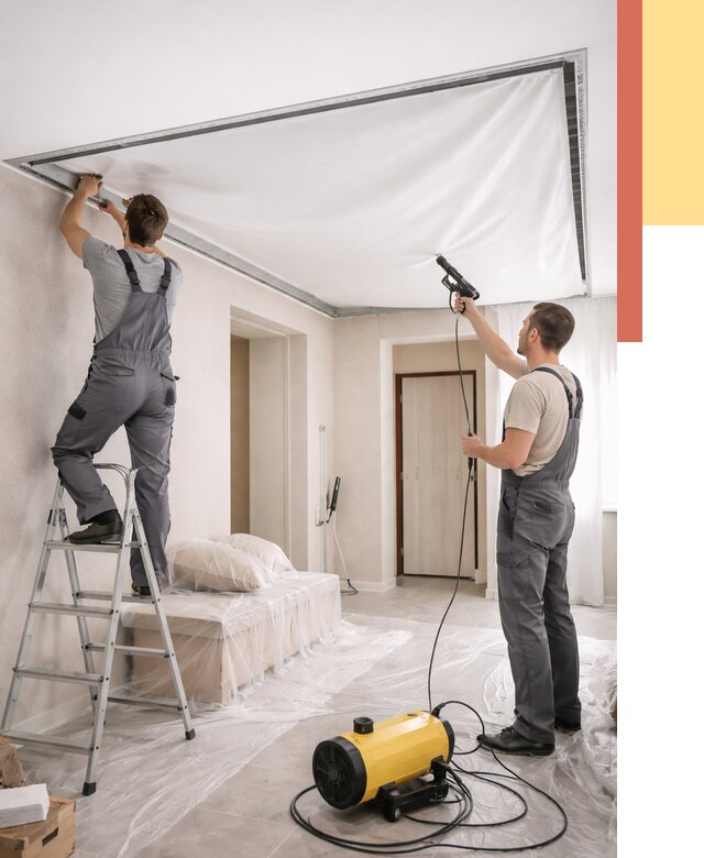 Монтаж натяжного потолка в прихожей в Кунгуре от 2718 руб. под ключ | ОТДЕЛОЧНИК-Кнг