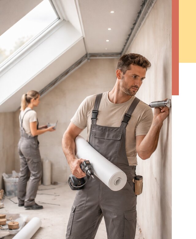 Монтаж натяжного потолка на мансарде в Кунгуре от 3590 руб. | ОТДЕЛОЧНИК-Кнг