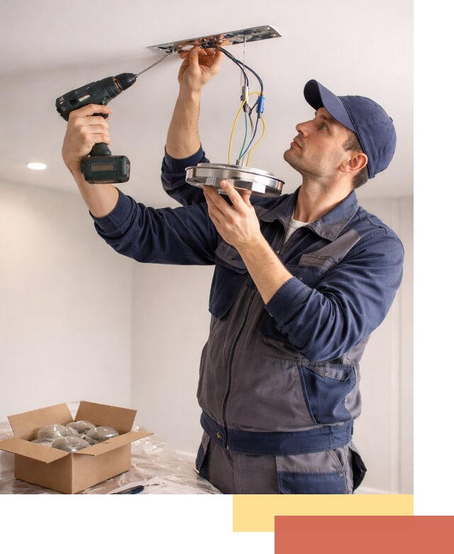 Установка люстры в натяжной потолок в Кунгуре