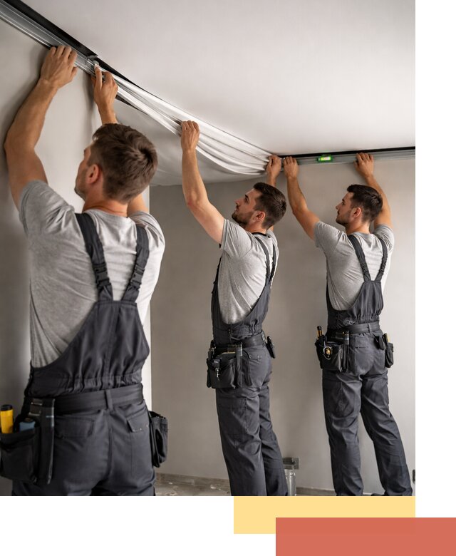 Теневые натяжные потолки в Кунгуре: монтаж и отделка быстро и качественно