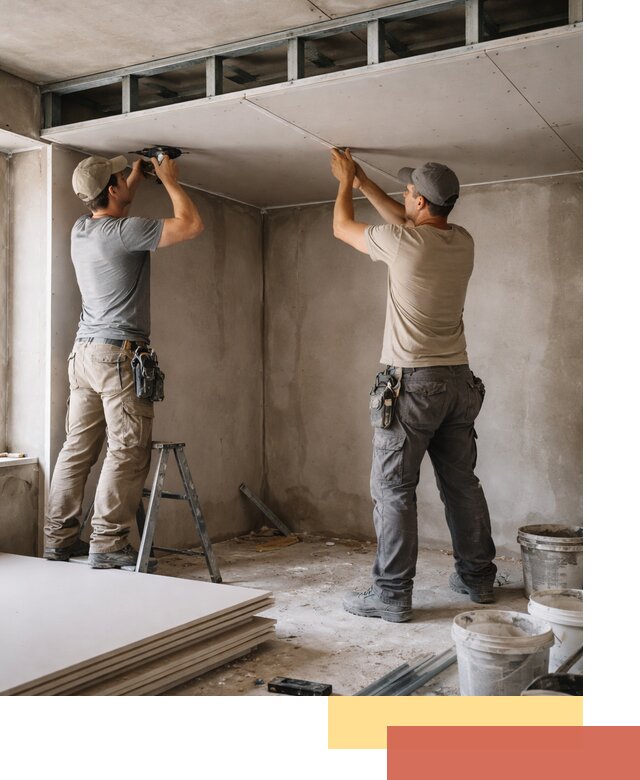 Короб из гипсокартона на потолке под ключ в Кунгуре