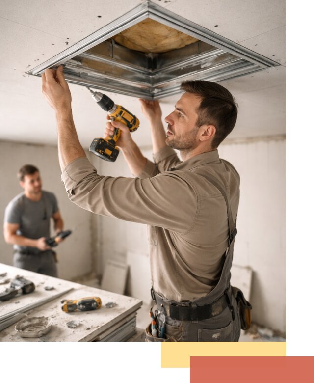 Монтаж люка в потолок из ГКЛ в Кунгуре