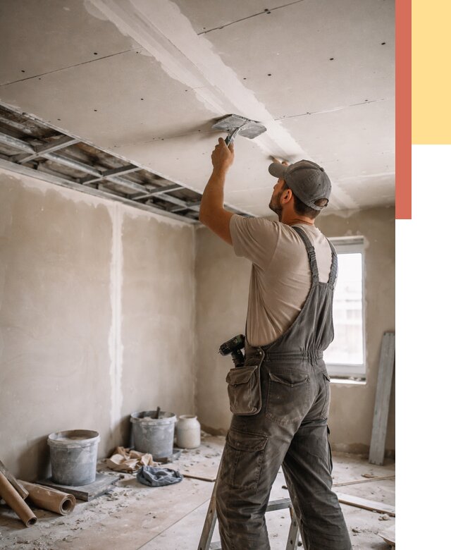 Ремонт потолка из гипсокартона в Кунгуре от 667 руб./м² — быстро и недорого | ОТДЕЛОЧНИК-Кнг