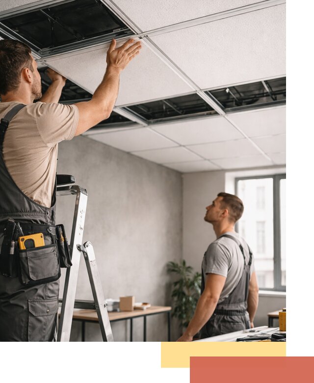 Монтаж потолочной плитки в Кунгуре качественно и в срок