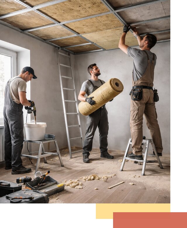 Шумоизоляция потолка в Кунгуре: профессиональный монтаж и отделка