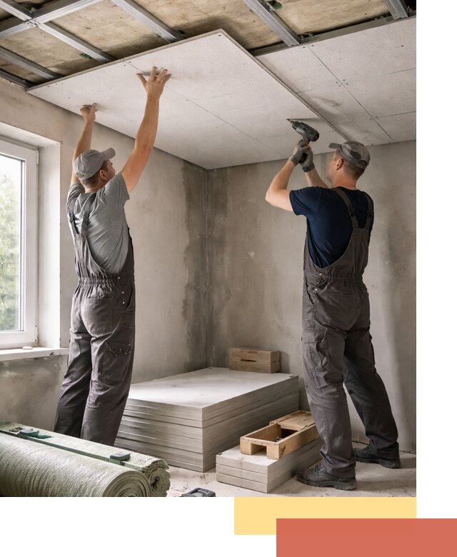 Шумоизоляция потолка панелями ЗИПС в Кунгуре